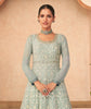 Shaded Blue Designer Heavy Embroidered Georgette Anarkali Gown-Saira's Boutique