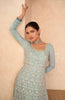 Shaded Blue Designer Heavy Embroidered Georgette Anarkali Gown-Saira's Boutique