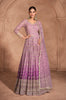 Shaded Purple Designer Heavy Embroidered Pure Georgette Wedding Anarkali Gown-Saira's Boutique
