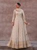 Smokey Taupe Designer Heavy Embroidered Georgette Bridal Anarkali Gown-Saira's Boutique