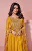Yellow Designer Embroidered Premium Chinon Silk Anarkali Gown-Saira's Boutique