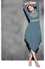 Stone Blue Georgette Designer Kurti-Saira's Boutique