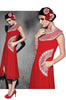 Red Embroidered Georgette Designer Kurti-Saira's Boutique