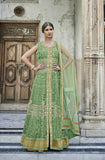 Light Green Designer Heavy Bridal Anarkali Suit-Saira's Boutique