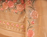 Beige Designer Embroidered Party Wear Georgette Pant Suit-Saira's Boutique