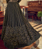 Black Designer Heavy Embroidered Net Wedding Anarkali Gown-Saira's Boutique