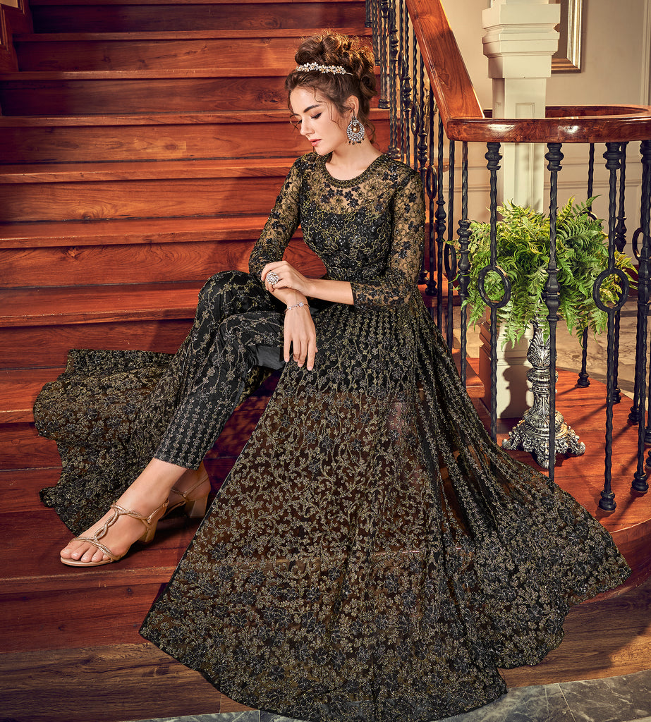 Georgette Embroidered New Party Wear Designer Anarkali suits, Pink at Rs  1480 in Surat