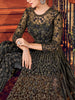 Black Designer Heavy Embroidered Net Wedding Anarkali Gown-Saira's Boutique