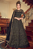 Black Designer Heavy Embroidered Net Wedding Anarkali Gown-Saira's Boutique