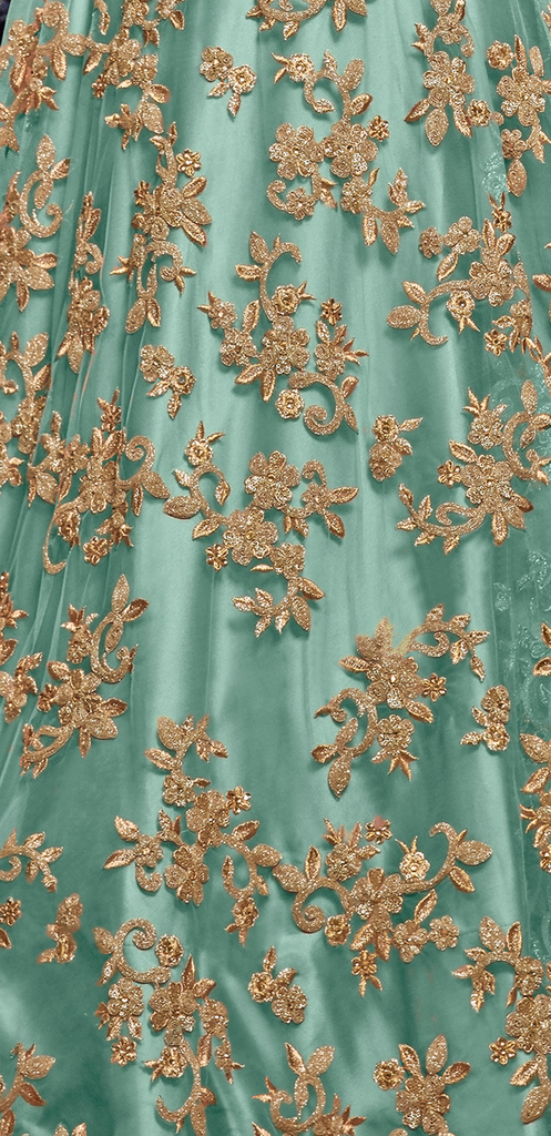 Blue Designer Heavy Embroidered Net Bridal Anarkali Gown-Saira's Boutique