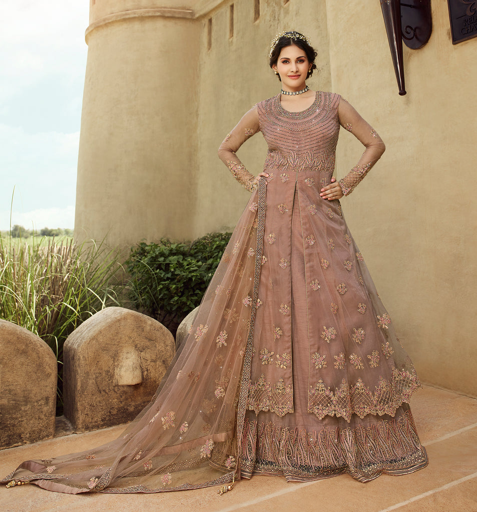 Beautiful Anarkali Style Shalwar Kameez Lehenga Suit Embroidery Sequen –  Dealbazaarsonline.com