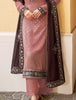 Brandy Rose & Mahogany Brown Designer Embroidered Party Wear Pant Suit-Saira's Boutique