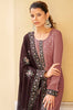 Brandy Rose & Mahogany Brown Designer Embroidered Party Wear Pant Suit-Saira's Boutique