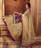 Burgundy & Cream Beige Designer Embroidered Kurti Style Lehenga-Saira's Boutique