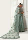 Cambridge Blue Designer Heavy Embroidered Bridal Lehenga-Saira's Boutique
