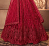 Cardinal Red Designer Embroidered Wedding Anarkali Suit-Saira's Boutique