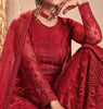 Cardinal Red Designer Embroidered Wedding Anarkali Suit-Saira's Boutique