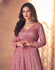 Charm Pink Designer Embroidered Wedding Lehenga Style Anarkali Suit-Saira's Boutique