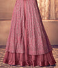 Charm Pink Designer Embroidered Wedding Lehenga Style Anarkali Suit-Saira's Boutique
