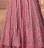 Charm Pink Designer Embroidered Wedding Lehenga Style Anarkali Suit-Saira's Boutique
