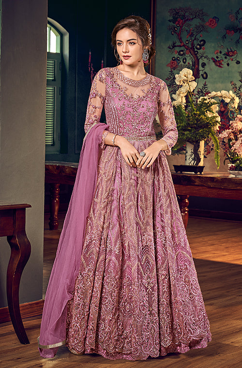 Heavy Embroidered Gown for Wedding Reception