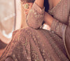 Copper Rose Designer Embroidered Wedding Lehenga Style Anarkali Suit-Saira's Boutique