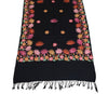 Black Pure Pashmina Hand Embroidered Kashmiri Shawl-Saira's Boutique