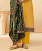 Daffodil Yellow & Army Green Designer Embroidered Pant Suit-Saira's Boutique