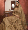 Dark Beige Designer Embroidered Net Kurti Style Lehenga-Saira's Boutique
