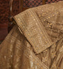 Dark Beige Designer Embroidered Net Kurti Style Lehenga-Saira's Boutique