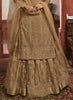 Dark Beige Designer Embroidered Net Kurti Style Lehenga-Saira's Boutique