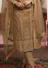 Dark Beige Designer Embroidered Net Kurti Style Lehenga-Saira's Boutique