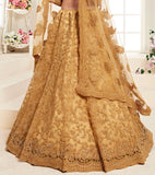 Dark Beige Designer Heavy Embroidered Bridal Lehenga-Saira's Boutique