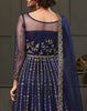 Dark Cobalt Blue Designer Heavy Embroidered Wedding Anarkali Gown-Saira's Boutique