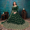 Dark Green Designer Embroidered Georgette Anarkali Suit-Saira's Boutique