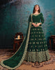 Dark Green Designer Embroidered Georgette Anarkali Suit-Saira's Boutique