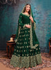 Dark Green Designer Embroidered Georgette Anarkali Suit-Saira's Boutique