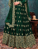 Dark Green Designer Embroidered Georgette Anarkali Suit-Saira's Boutique