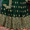 Dark Green Designer Embroidered Georgette Anarkali Suit-Saira's Boutique