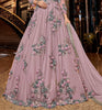Dark Mauve Designer Heavy Embroidered Net Wedding Anarkali Gown-Saira's Boutique