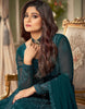 Dark Teal Blue Designer Heavy Embroidered Wedding Anarkali Suit-Saira's Boutique