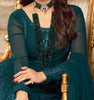 Dark Teal Blue Designer Heavy Embroidered Wedding Anarkali Suit-Saira's Boutique