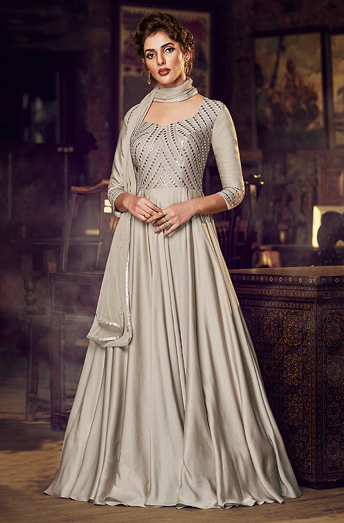 Satin anarkalis best sale