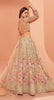 Dusty Khaki Designer Heavy Embroidered Silk Bridal Lehenga-Saira's Boutique