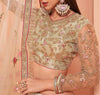 Dusty Khaki Designer Heavy Embroidered Silk Bridal Lehenga-Saira's Boutique