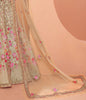 Dusty Khaki Designer Heavy Embroidered Silk Bridal Lehenga-Saira's Boutique