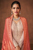 Dusty Mauve & Peach Designer Embroidered Floor Length Anarkali Suit-Saira's Boutique