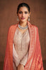 Dusty Mauve & Peach Designer Embroidered Floor Length Anarkali Suit-Saira's Boutique