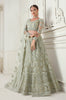 Dusty Mint Green Designer Heavy Embroidered Bridal Lehenga-Saira's Boutique