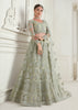 Dusty Mint Green Designer Heavy Embroidered Bridal Lehenga-Saira's Boutique